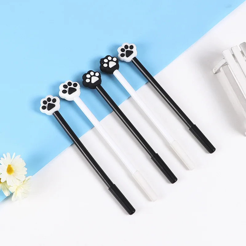 

50PCS South Korea Stationery Creative Cartoon Ai Meng Claw Pen Students Black Office Gel Pens Kawaii School Supplies