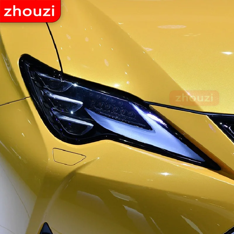 For Lexus RC F RC350 Facelift 2019 2020 Car Headlight Tint Smoked Black Protective Film Transparent TPU Sticker Accessories