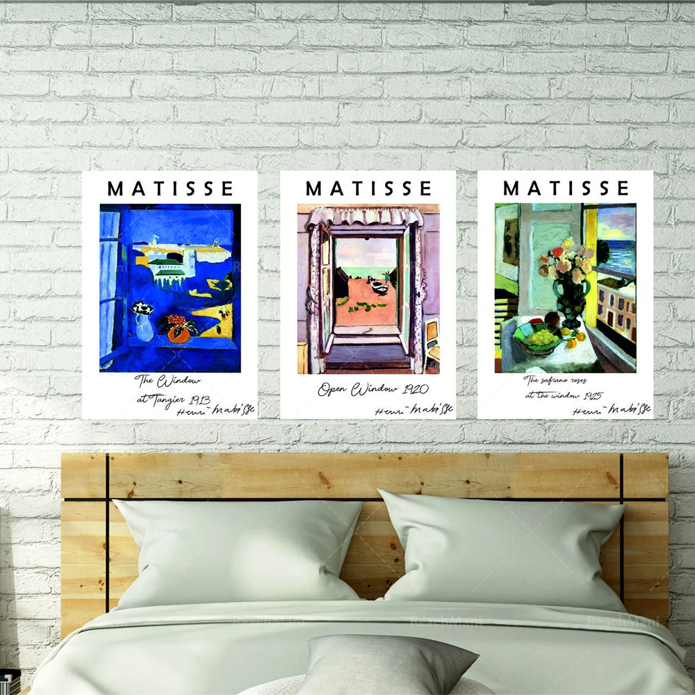 Henry Matisse prints, The Open Widows Henry Matisse Art Gallery poster, abstract wall art, Henry Matisse