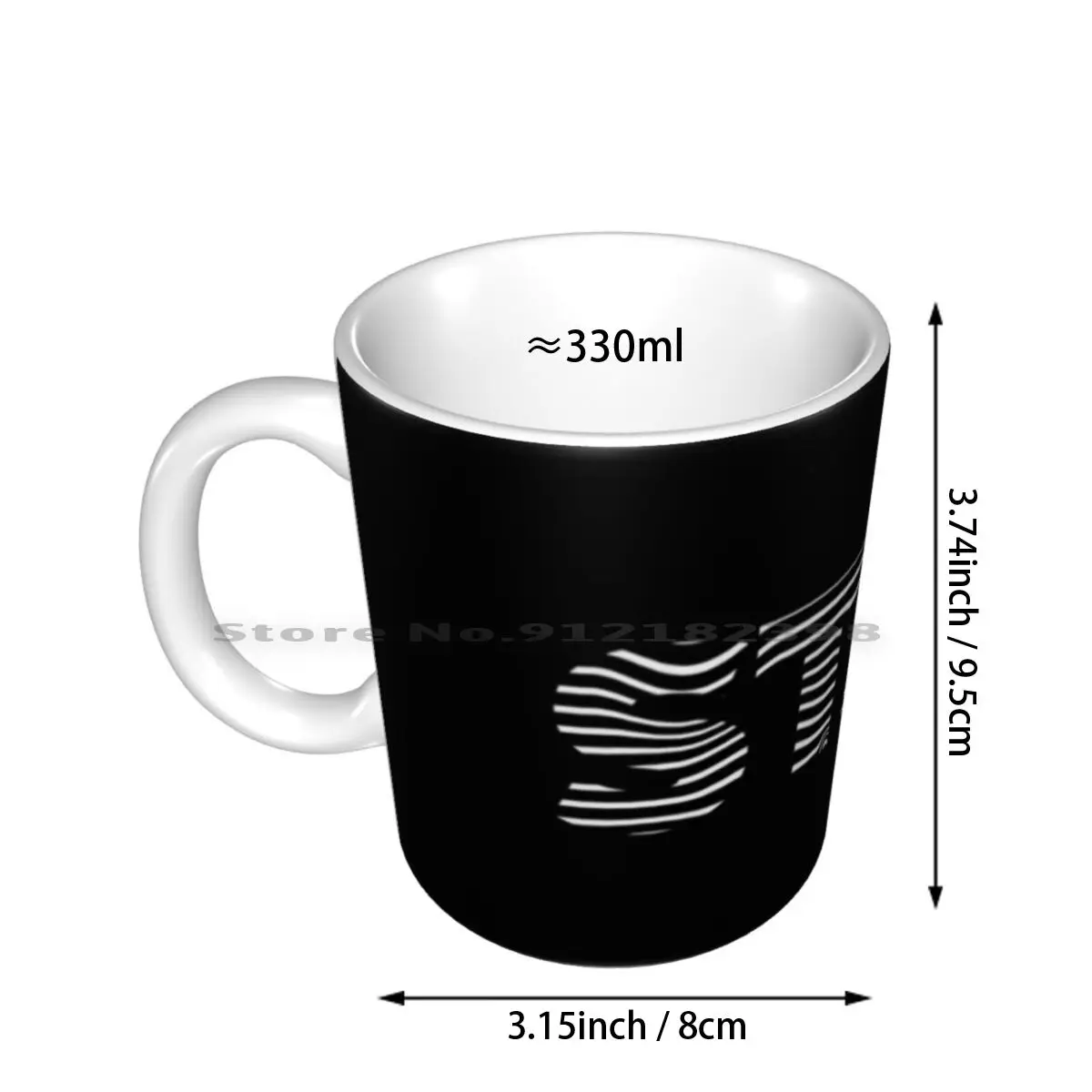 Line Art Star Ceramic Mugs Coffee Cups Milk Tea Mug Trend Star Creative Trending Vintage Gift Bottle Cup