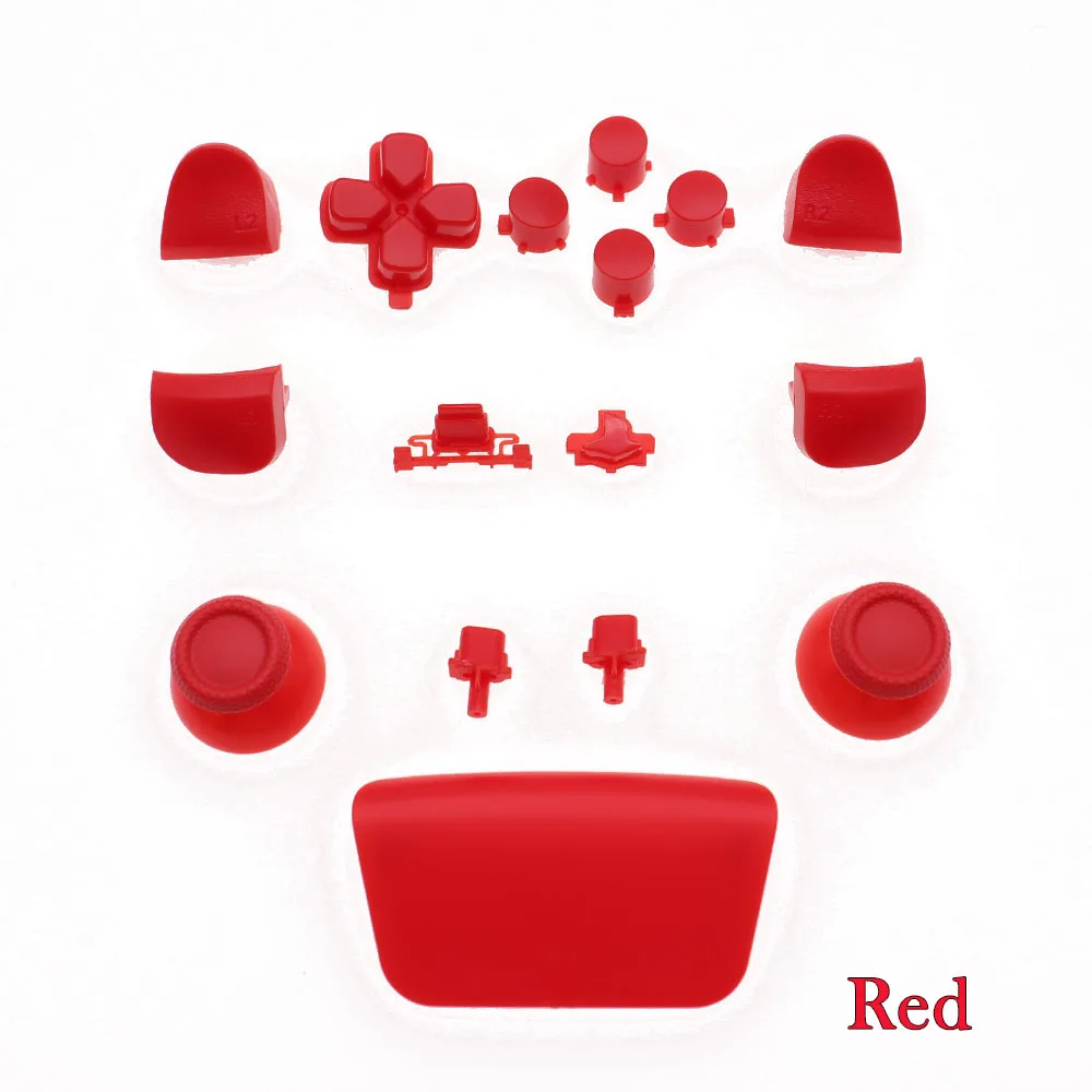 18 Màu 1 Bộ Phím Điều Khiển Phím Thay Thế Vỏ Bao Da Ốp Lưng Bộ Đội Cho PS5 ABXY L1 L2 R1 R2 Nút Chơi Game tay Cầm Cotroller Phụ Kiện