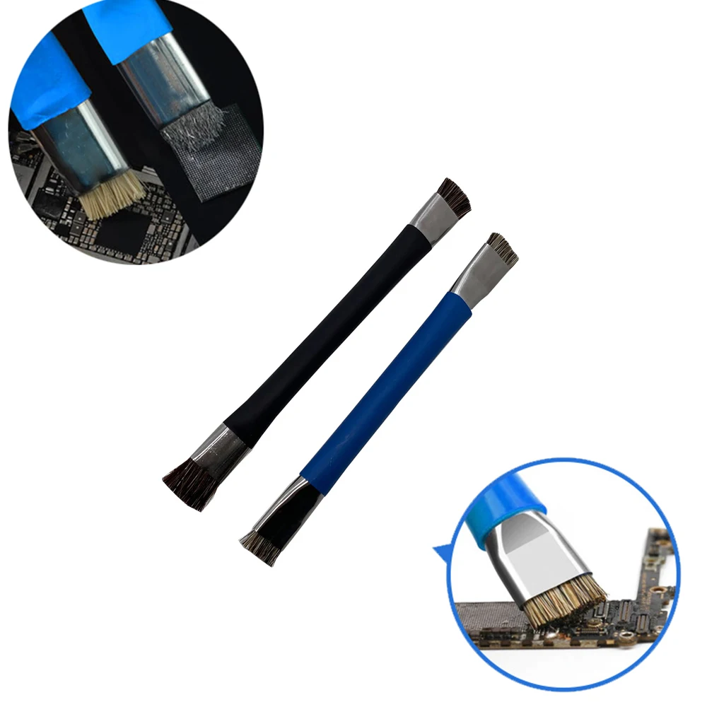 Double Head Anti-Static ESD Safe Hard Brush for Welding IC Chip PCB  Motherboard Circuit Board Rework phone PCB Dust Clean