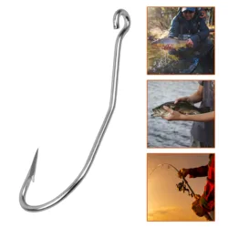 30pcs 31022 Stainless Steel Eel Fishing Hooks Curve Eel Hooks Strong And Not Easy to Fall Off Fishing Hooks