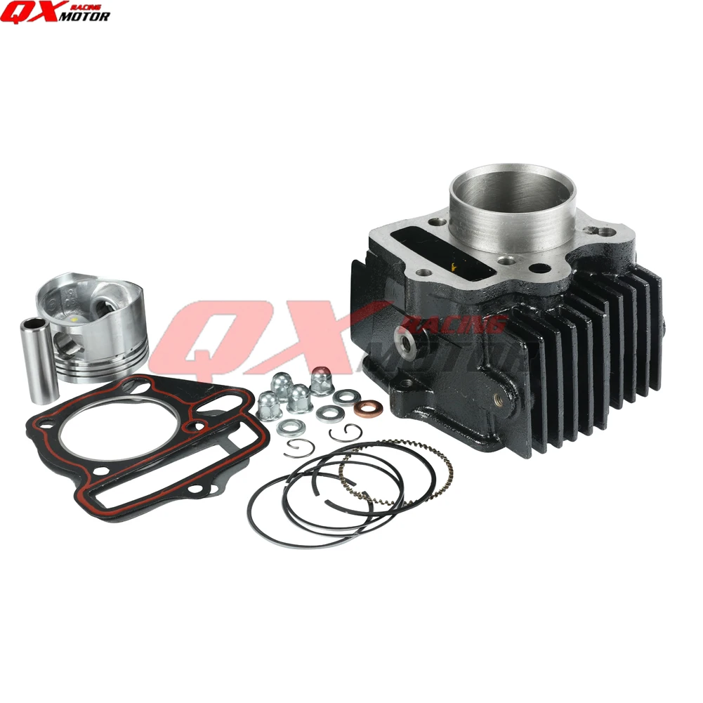 125cc Motorcycle 52.4mm Bore Steel Cylinder Piston Gasket kit For Lifan 1P52FMI Horizontal Engines Dirt Pit Bike Monkey Bike ATV