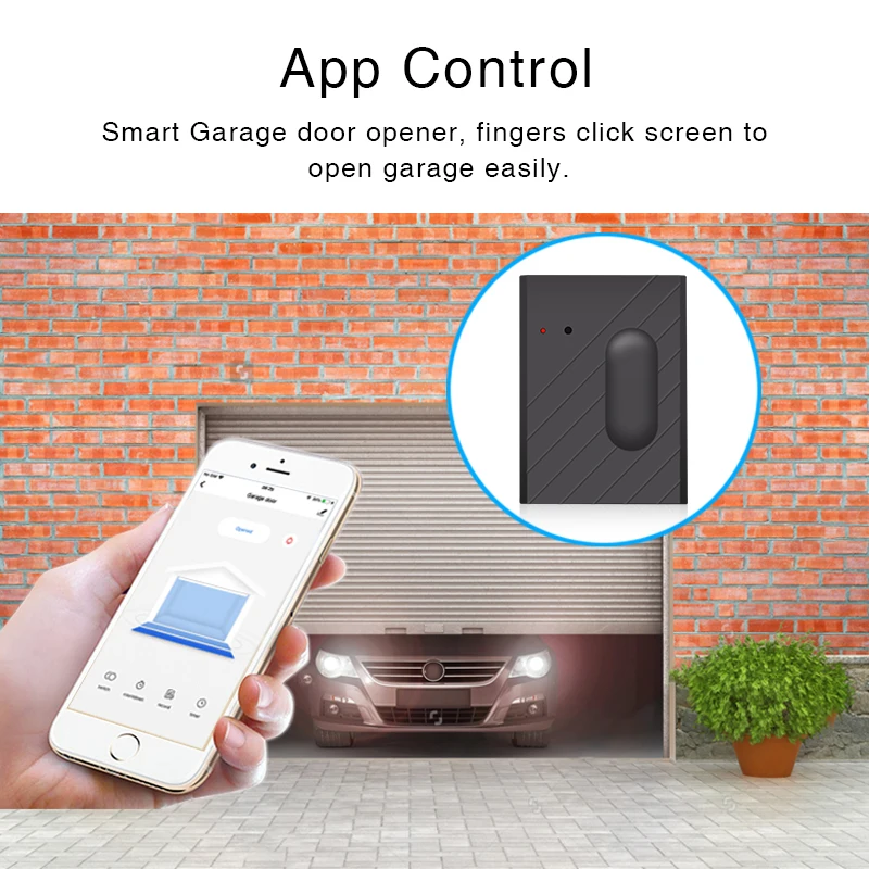 Smart Tuya WiFi Garage Door Automatic Opener Mobile APP Alexa Echo/Google Home Voice Remote Control Door Entry Gate Open & Close