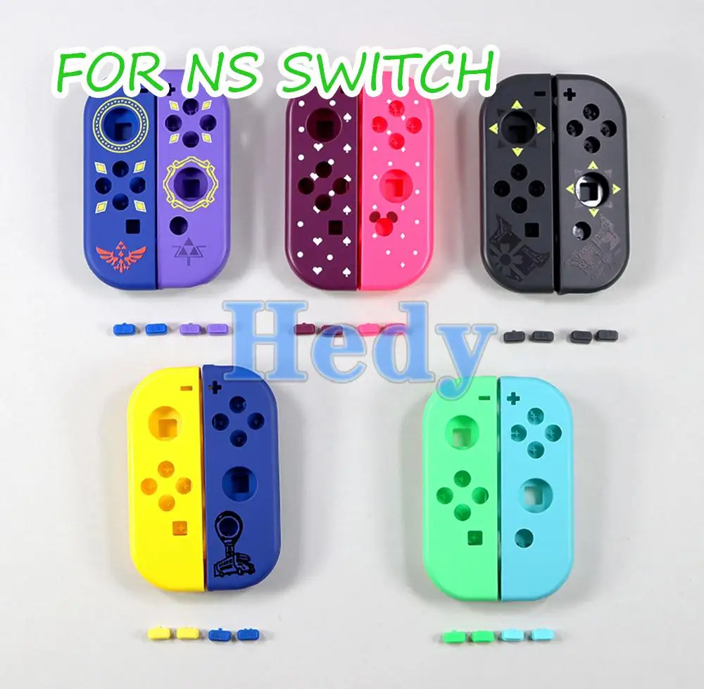 

10 комплектов сменного корпуса JoyCon Shell, набор чехлов для консоли Switch NS NX и правых и левых кнопок SL SR, корпус контроллера Joycon