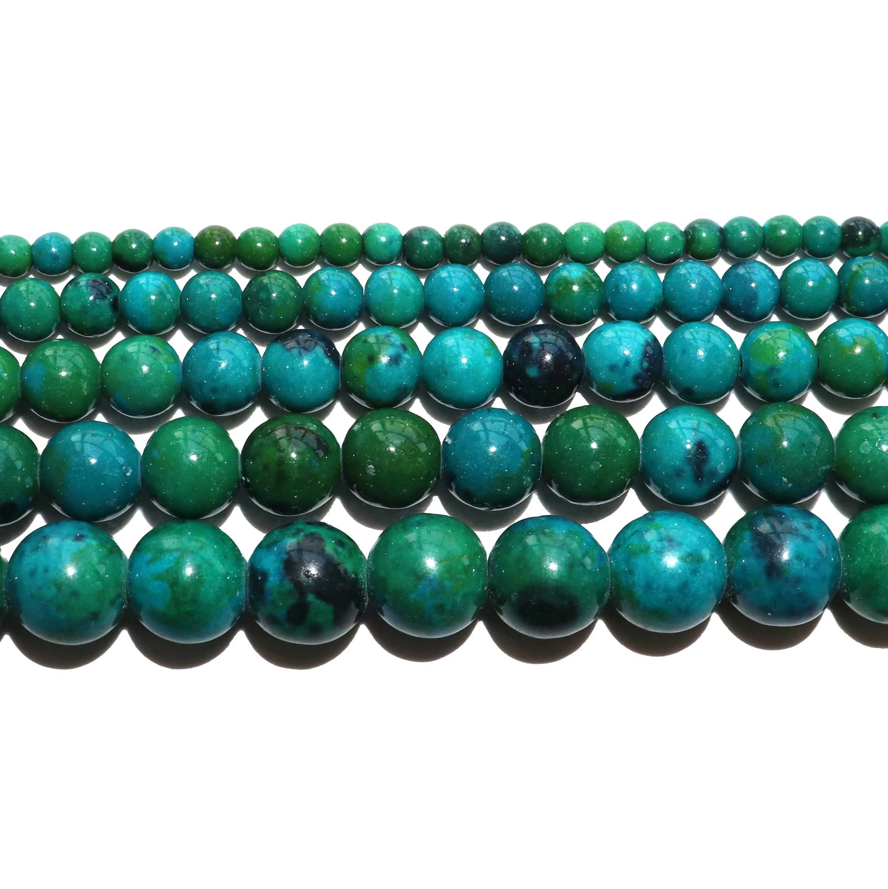 Natural Stone Chrysocolla Round Spacer Beads For Jewelry Making Charm DIY Bracelets Necklace Accessories 3 4 6 8 10 12mm