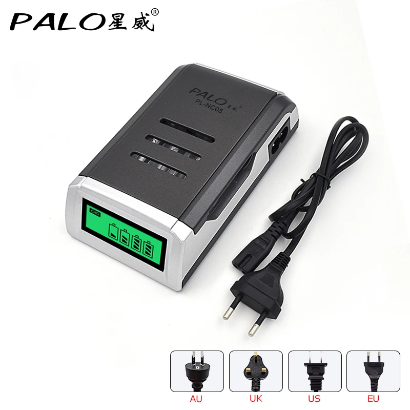 

PALO 100% Original LCD Display Smart Intelligent Battery Charger for 1.2v NiCd NiMh AA AAA Rechargeable Batteries quick charger