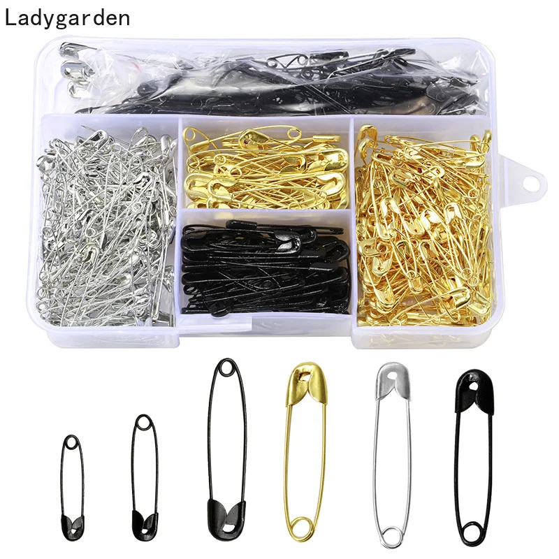 550PCS 27/37MM DIY Mini Buckle Pin Clothes Tool Needles Sewing Clips Colorful Knitting Crochet Locking Stitch Marker Safety Pins