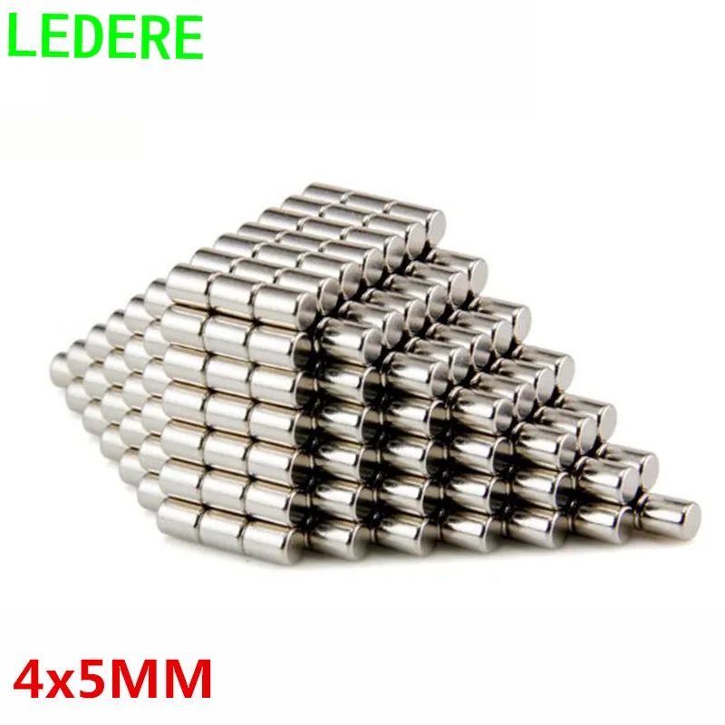 

100/500/2000pcs 4x5 mm magnet round cylinder 4x5 magnet strong rare earth magnetic material 4*5 permanent magnets NdFeB fridge