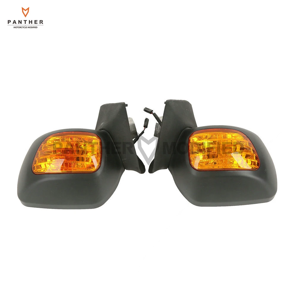 

Matte Black Motorcycle Rear View Mirror Turn Signal Light Case for Honda Goldwing GL1800 F6B 2013-2017