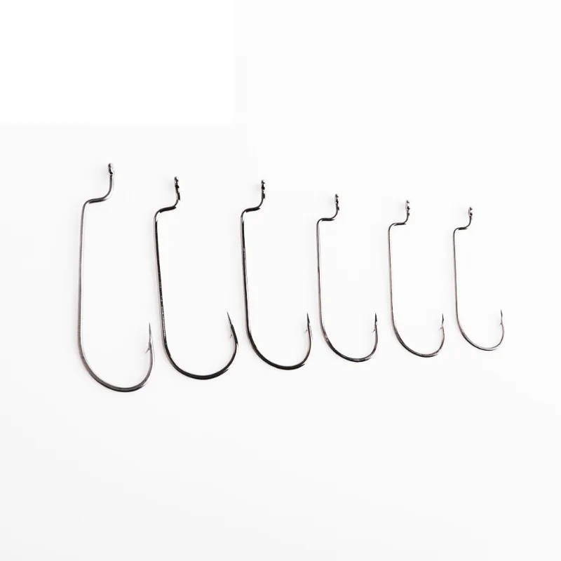 NGB 6 SZT. Haczyki Offsetowe do Przynęt Wędkarskich z Wysokowęglowej Stali 1/0 2/0 3/0 1 2 3 #   Haczyki do przynęt miękkich typu Circle Crank Hook Jig Worm — zdjęcie 2