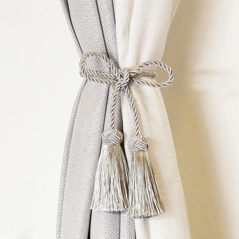 1Pc Room Accessories Tassel Curtain Tieback Fringe Handmade Curtain Tie Backs Hanging Ball Buckle Rope Curtains Holder Bandage
