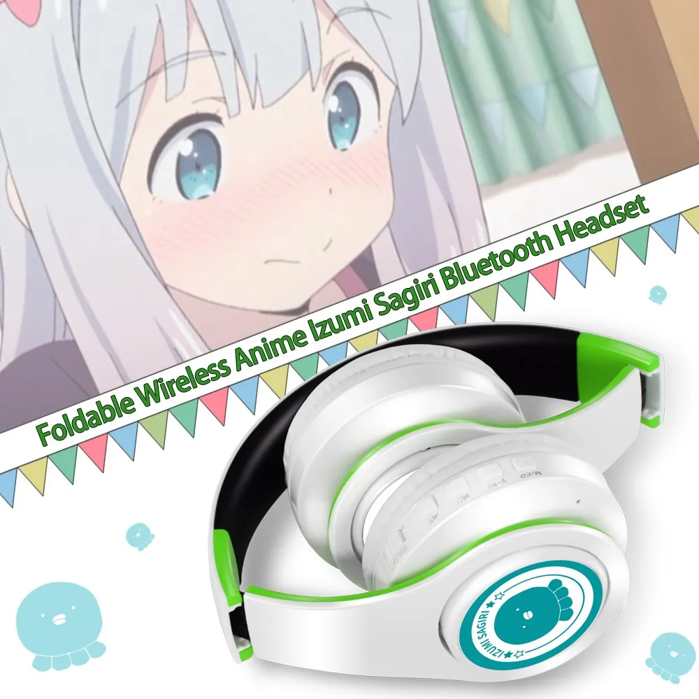 2021 Newest Anime Eromanga Sensei Izumi Sagiri Cosplay Headset Cute Headset Wireless Bluetooth Headphone V5.0 Game Student Gift