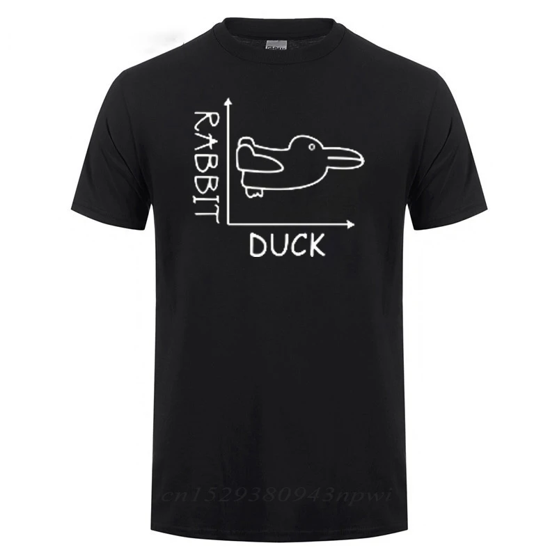 Duck Rabbit Fun Math T Shirt Father's Day Present Birthday Gift For Men Funny  Adult T-Shirt