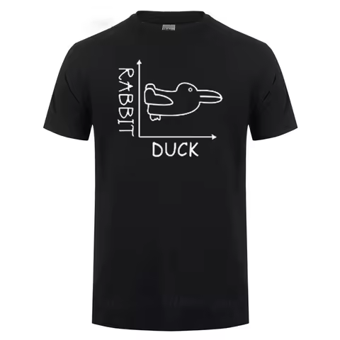Duck Rabbit Fun Math T Shirt Father's Day Present Birthday Gift For Men Funny Adult T-Shirt