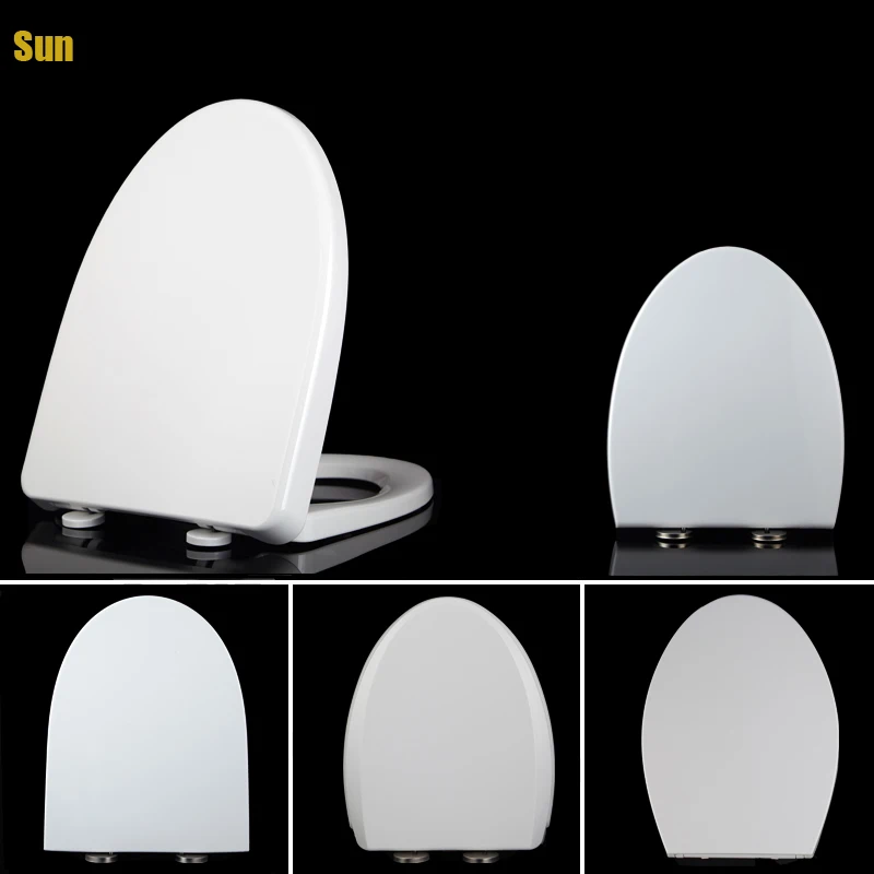 V-shaped Toilet Cover Old-fashioned Slow-down Thickening Large V-shaped Toilet Board Length 430 To 500mm, Width 405mm