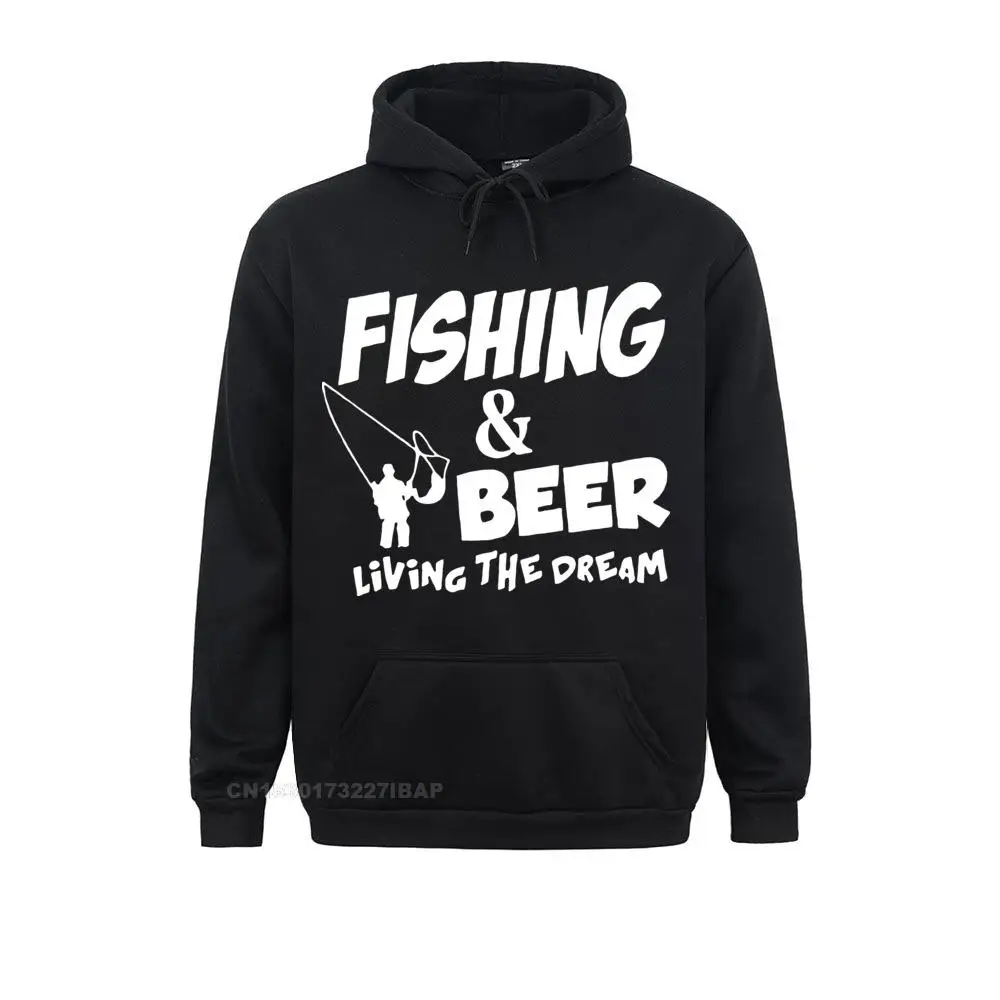 Men Harajuku Hoodies Fishings Match Sporter Flying Fresh Funny Fishinger Beer Fish Living The Dream Fisherman Jacket Clothes