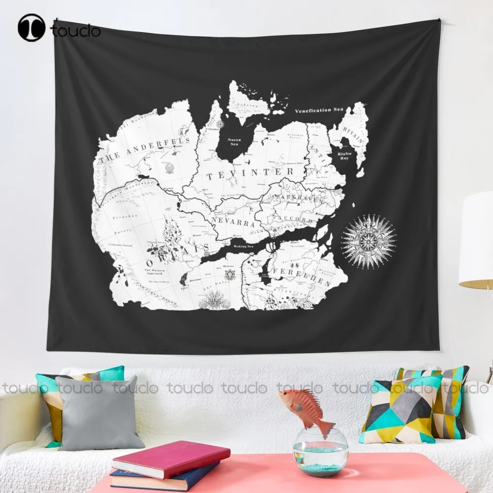 Thedas Map Tapestry Tapestry Wall Hanging For Living Room Bedroom Dorm Room Home Decor Printed Tapestry Hanging Wall