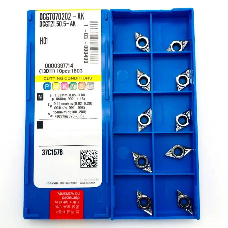DCGT070204 DCGT070208 DCGT070202-AK H01 Chất Lượng Cao 100% Nhôm Dụng Cụ Cắt Vòng Tròn Ngoài Hợp Kim Nhôm Tiện Bằng Máy CNC