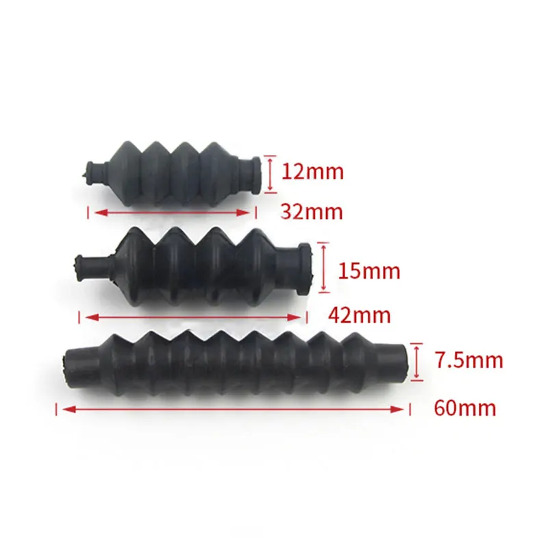 Rc 보트 벨로우즈 라디오 박스 씰 32mm/42mm/60mm 방수 방향타 푸시로드 벨로우즈 서보 푸시로드 씰용 고무 씰