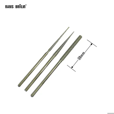 3 pieces Polishing Bits Emery Coated Lengthen Grinding Burrs