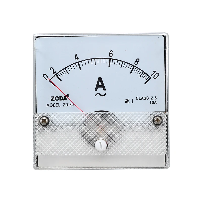 1PC 80-A 10A 30A AC Direct Analog Meter Panel Gauge AC AMP Current Meter 80*80MM Square Amperimetros Pointer