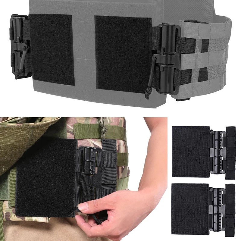 1 Pair Quick Release Adapters for Tactical Vest Chest Rig Cummerbund Quick Disconnect Buckles For Vest Accessory Attachment