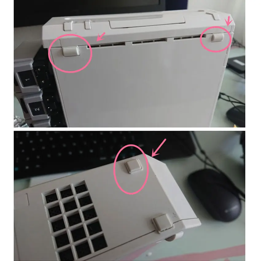 YuXi Black White Silicone Rubber Feet Cover Set For WII Console Screw Dust Cover