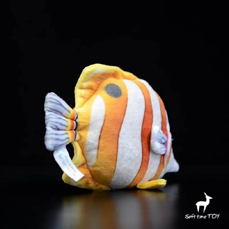 20cm Tropical Colored Butterflyfish Plush Toy Simulation Marine Animal Soft Doll Baby Birthday Gift H2237