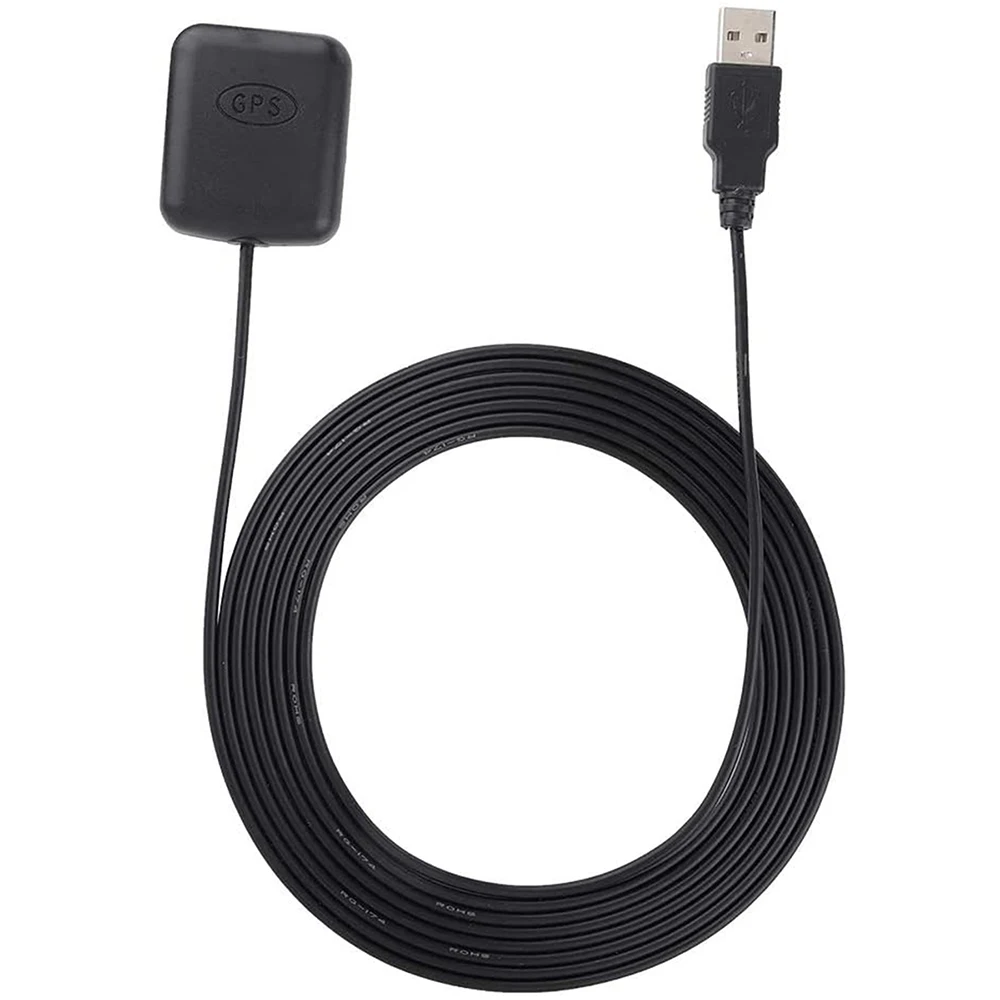 

USB interface GPS receiver antenna, waterproof active GPS navigation device equipped with 3 meters long RG174 cable