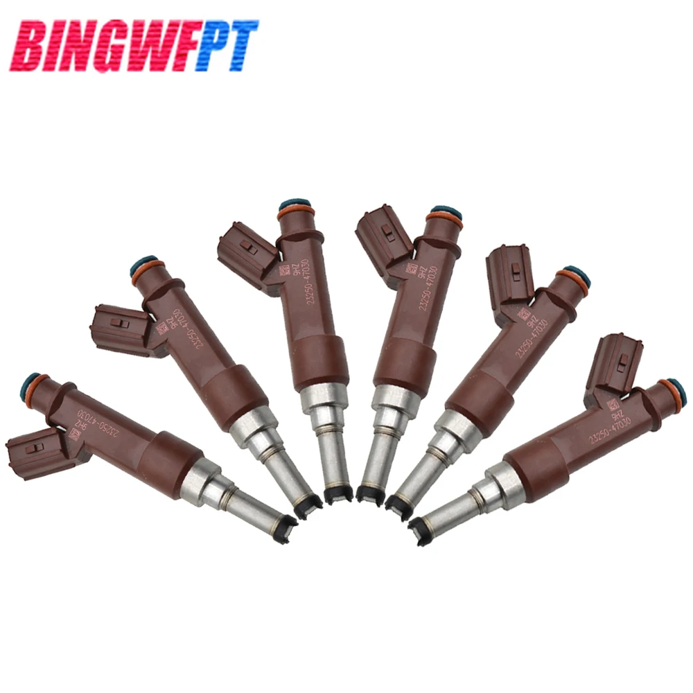 

6pcs 23250-47030 Fuel Injectors For TOYOTA JP VITZ 2010 RACTIS 2010-2016 1.3L 1NRFE 2325047030 2320949225