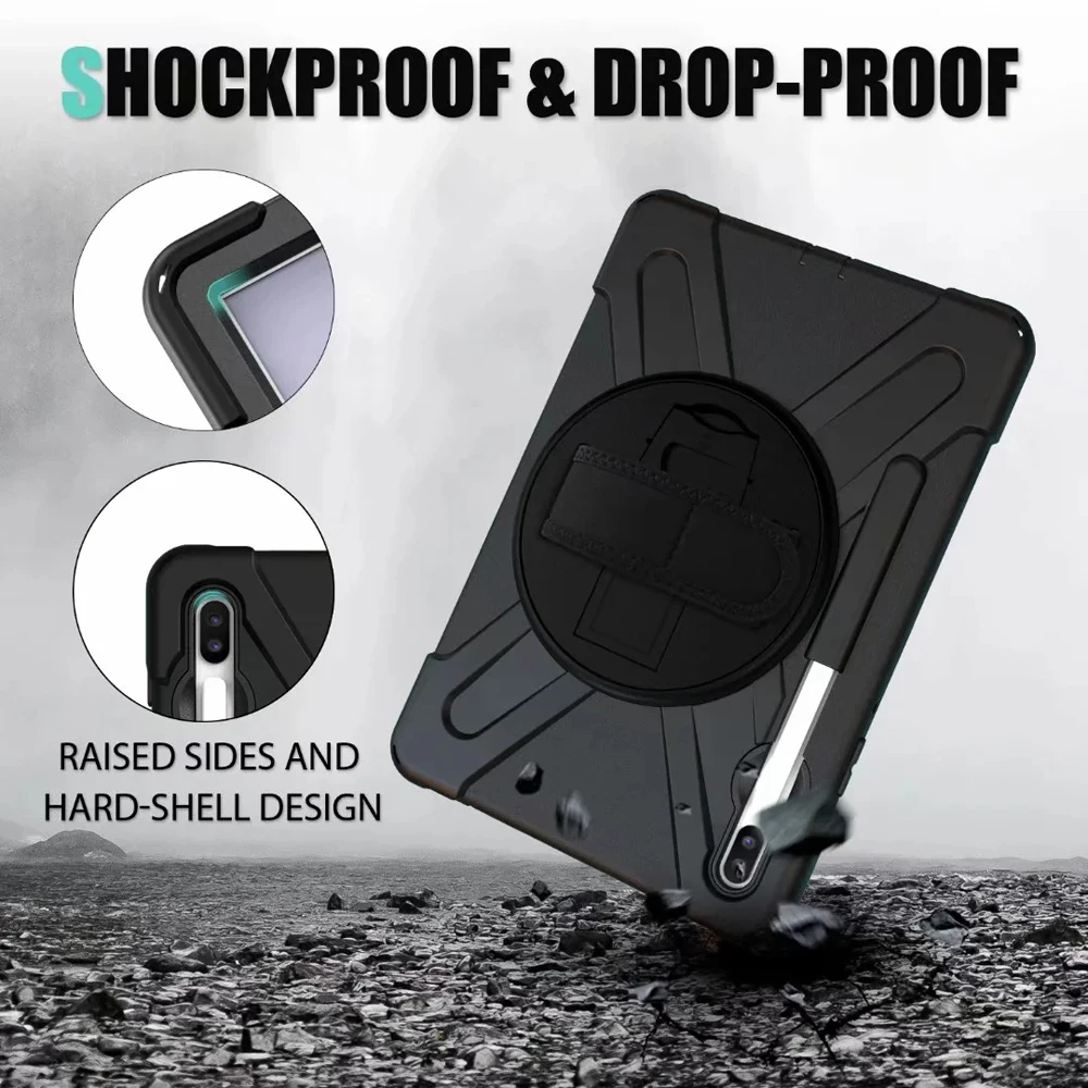 

10.5'' Tab S6 Tablet Cases for Samsung Galaxy Tab S6 5G Case T866N T860 T865 Cover Fundas Rotate PC Stand Silicone Shell