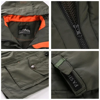 Men Outdoor Jacket Spring Autumn New Hooded Casual Jacket Men Windproof Windbreaker Coat Men Camping Lnterchange Jacket Men 6