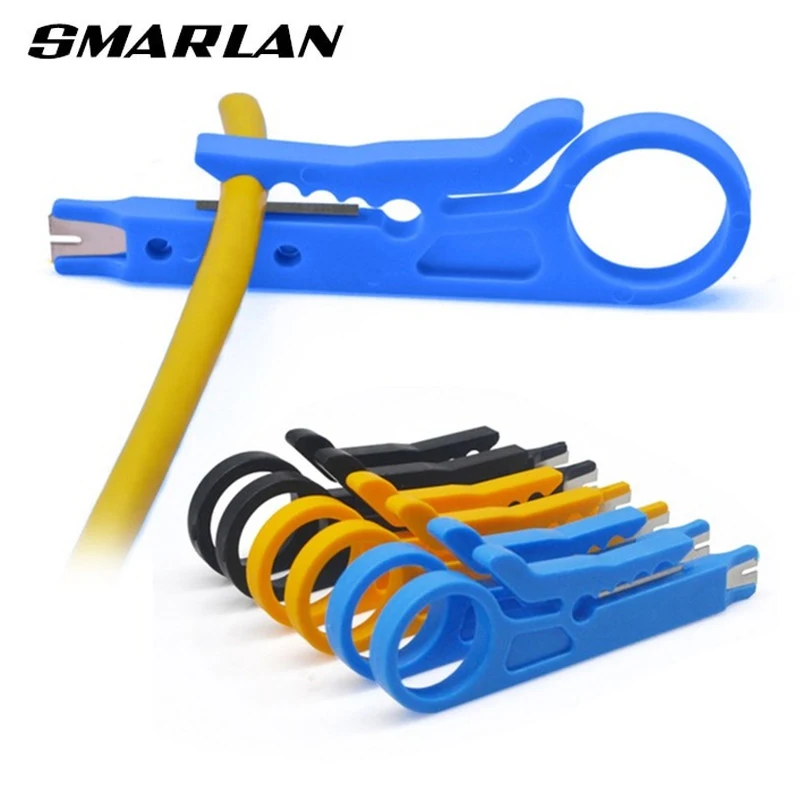 2pc Cable Stripping Wire Cutter Crimping Tool Multi Stripper Knife Crimper Pliers Mini Portable Decrustation Electrical Straight