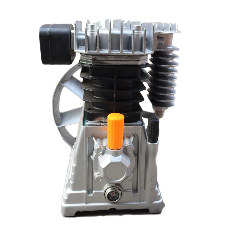 Bomba de cabeza de compresor de aire, cabezal de bomba de doble cilindro tipo pistón de 2,2 kW, 1300rpm, 1 etapa, 11 construcción de cabezal de barra