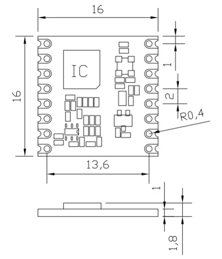 YTX69HC RF315 \ 433 \/868 \/915MHZ FSK bezprzewodowy moduł aparatu nadawczo-odbiorczego (LORA \ ASK \ OOK) zdalne \ stabilizacja \ niskie zużycie energii \ moduł