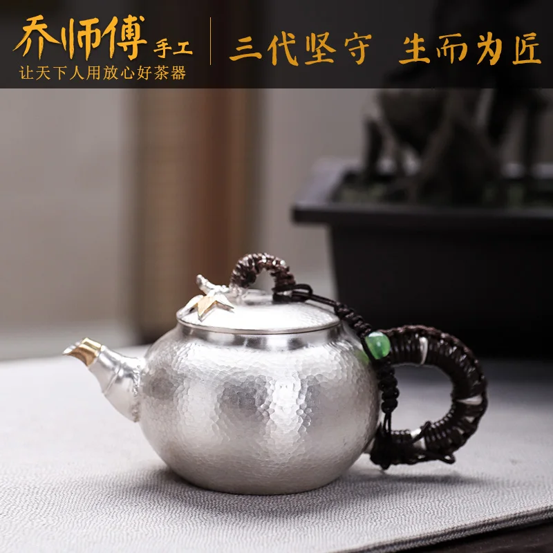 

Joe teacher manual hammer a silver teapot sterling silver 999 kettle teapot tea household silver tea set