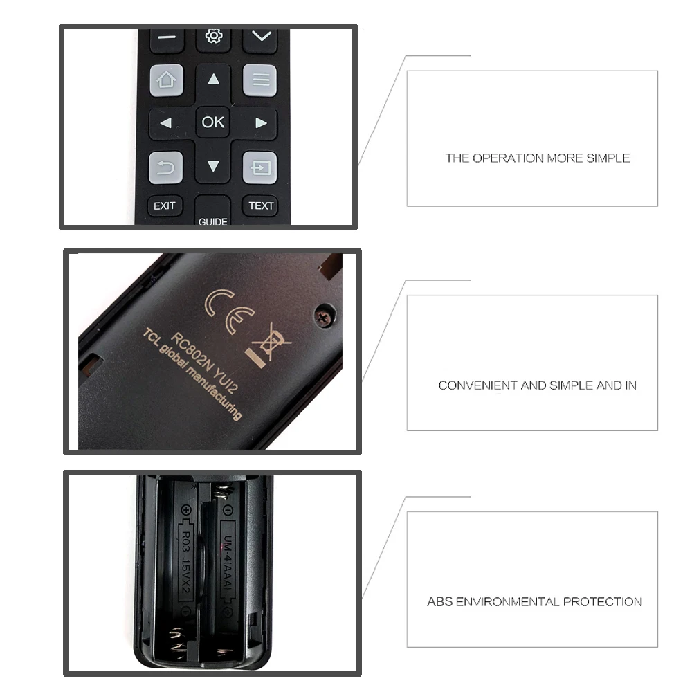 NEW Original Remote RC802N YUI2 for TCL LCD Smart TV 32S6000S 40S6000FS 43S6000FS U55P6006 U65P6006 U49P6006 U43P6006 U65S9906