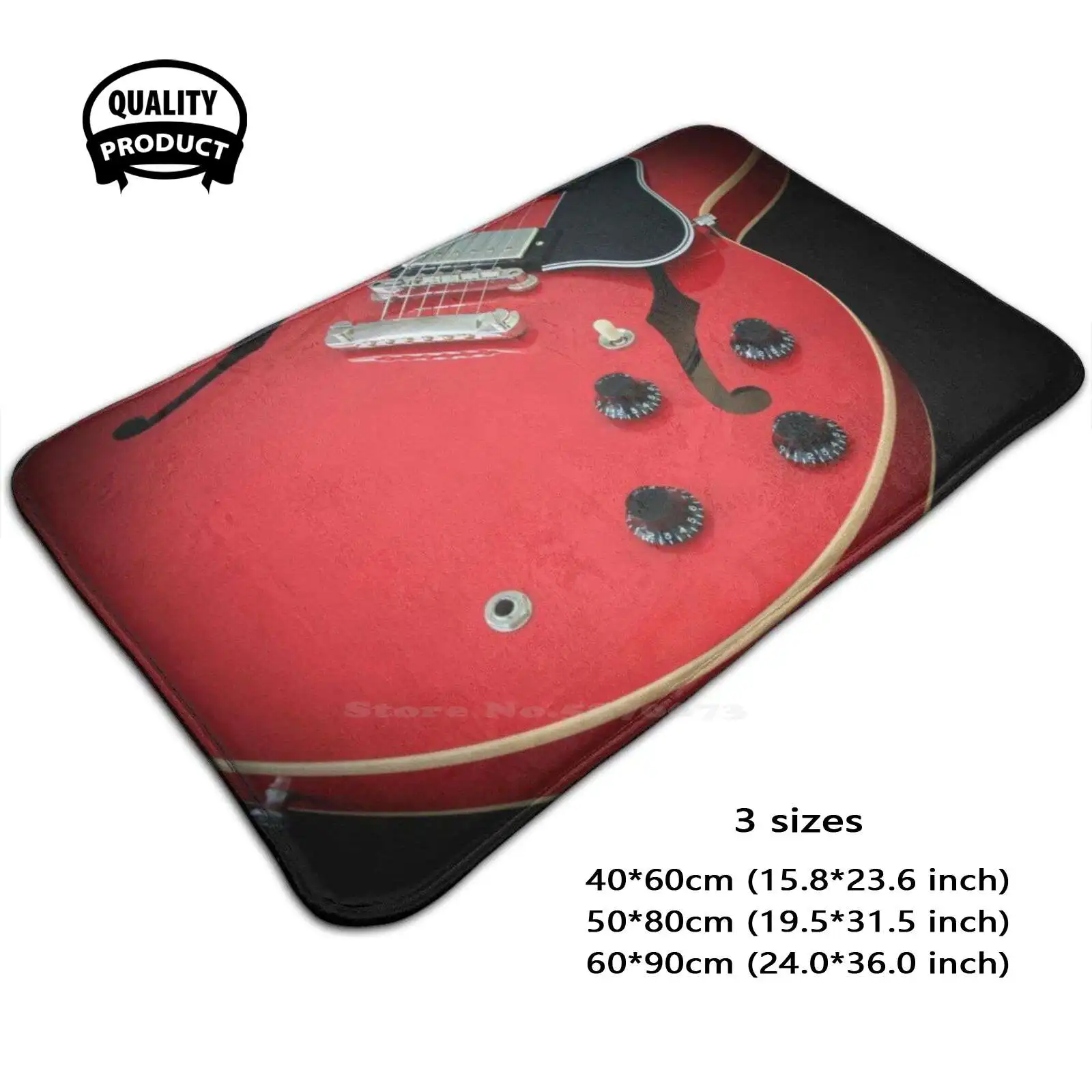 Es - 335 Electric Guitar Soft Cushion Home Carpet Door Mat Car Rug Electric Guitar Es 335 Es335 Semi Hollowbody Strings Musical