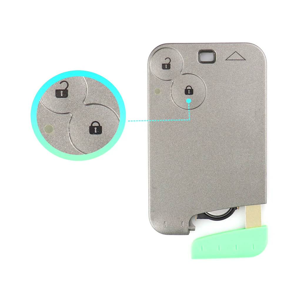 YIQIXIN ASK 2 Buttons Fob Smart Card Key 433Mhz PCF7947 ID46 Chip Key Keyless Entry For Renault Laguna Espace 2001-2003-2006