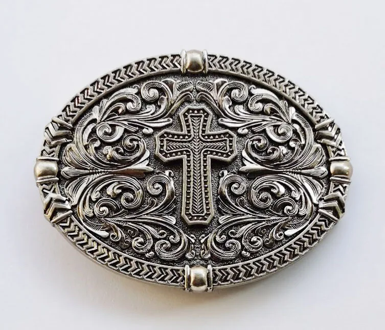 Cross Metal Cool Belt Buckles For Man Unisex Western Fashion Buckle Cowboys Cowgirls Paracord Buckle Luxury