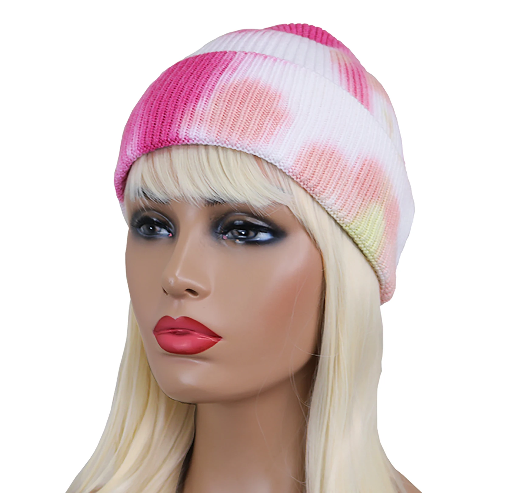 WUJIE Tie Dye Beanies for Women Soft Winter Hats Skullies Cap