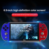 Retro Handheld Game Console 6.5 Inch Display 8GB Pocket Portable X16 Game Console With Built-in 6800 Classic Games