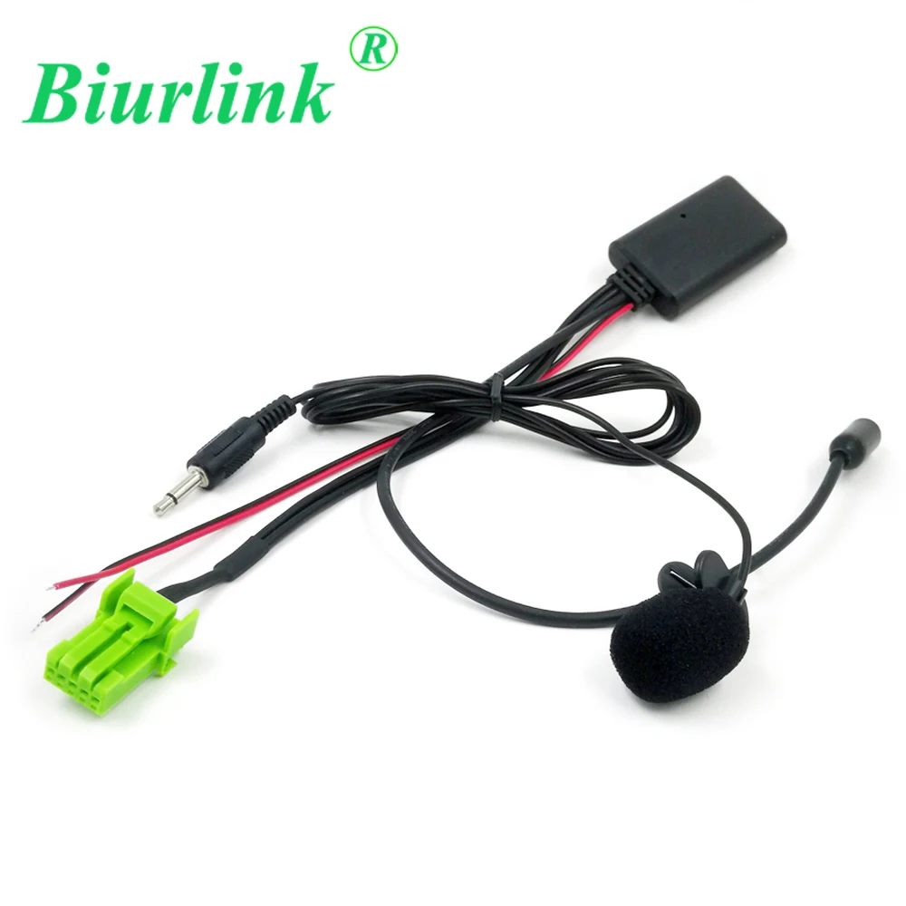 

Biurlink 5Pin AUX IN Car Bluetooth 5.0 Hands Free Microphone Music Audio Input Cable Adapter for Honda Scosche HAAXB 2002-2006