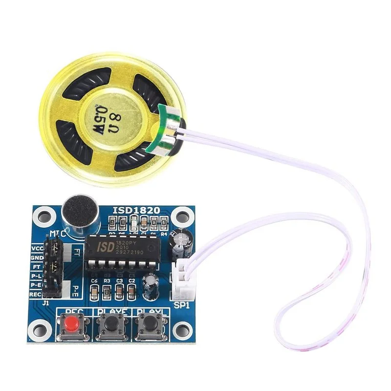 ISD1820 Sound Voice Recording Playback Module Sound Recorder Board with Microphone Audio Loudspeaker for Ar-duino CYT1022