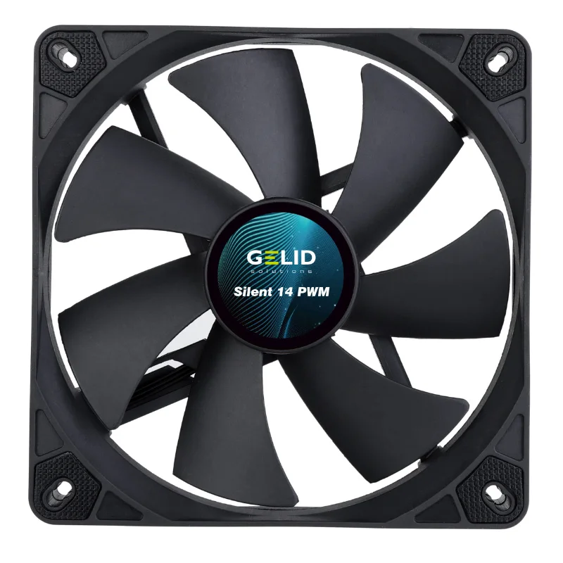 GELID Silent 14 Black PC Cooling Computer Case MOD PC Parts Quiet Fan CPU Cooler Radiator 140mm Cooler Fan