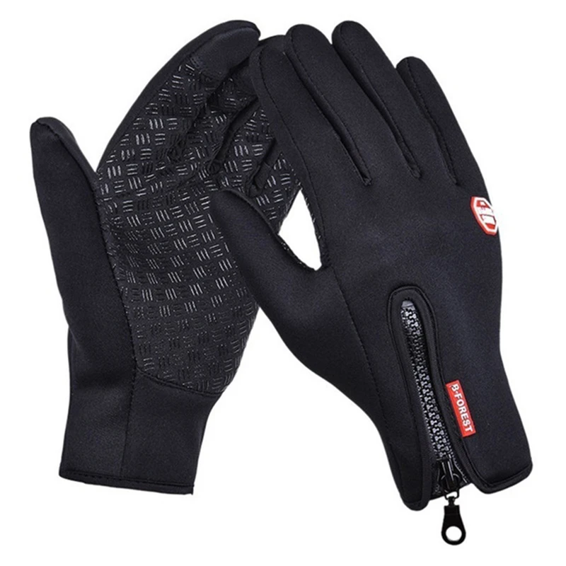 Winter Cycling Warm Man Gloves Touchscreen Full Finger Gloves Waterproof Outdoor Bike Skiing Gloves Women