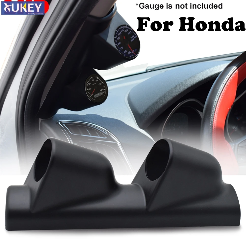 A Pillar Pod LHD 52mm Dual Hole Gauge Pod Holder Dash Panel Cup For Honda Civic Accord Type-R EK3 Del Sol EG JDM CRX FIT S2000