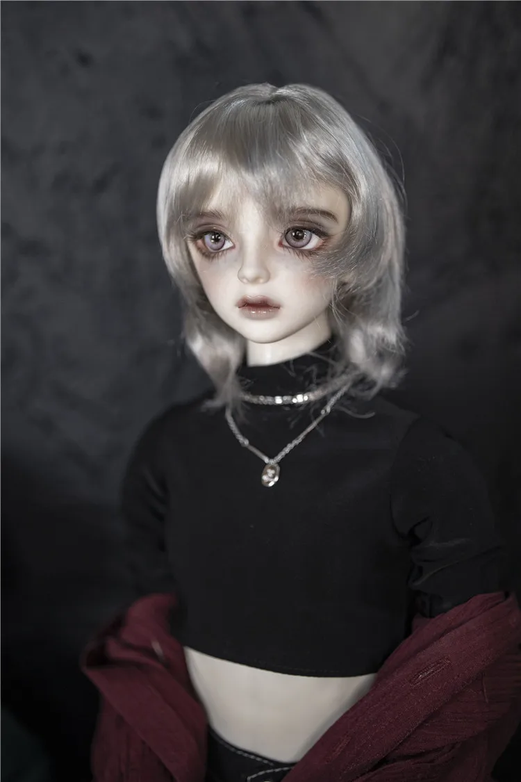 BJD Wig milk silk Soft silk wig Little Wolf Tail for 1/3,1/4,1/6 bjd doll accessories(no doll)